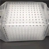 চীন প্রস্তুতকারকের জন্য 0.2 মিলিয়ন হোয়াইট ফুল-স্কার্টেড পিসিআর প্লেট 96 ওয়েল 0.2 মিলি